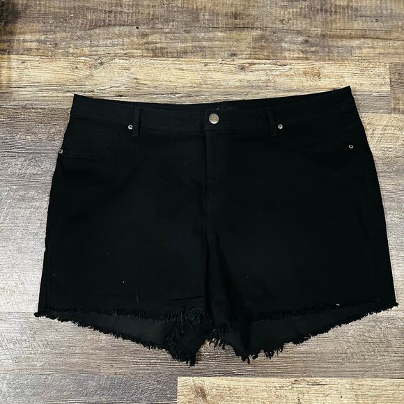Black Pants - HB Denim Black Shorts 24W
